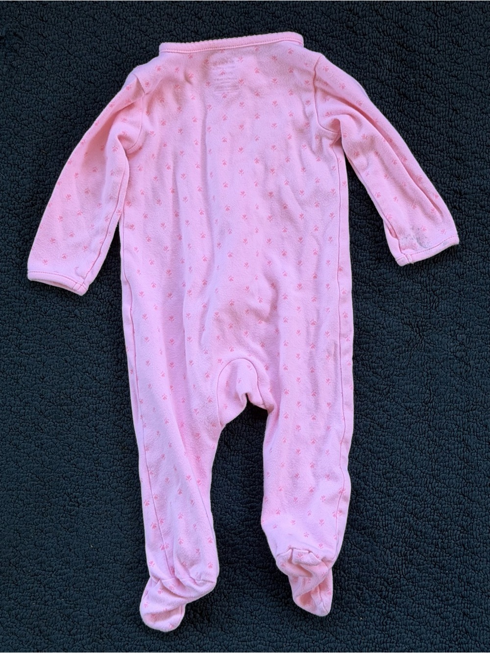 Carter's Pink 'Little Sister' Footed Fleece One-Piece - Picture 2 of 6